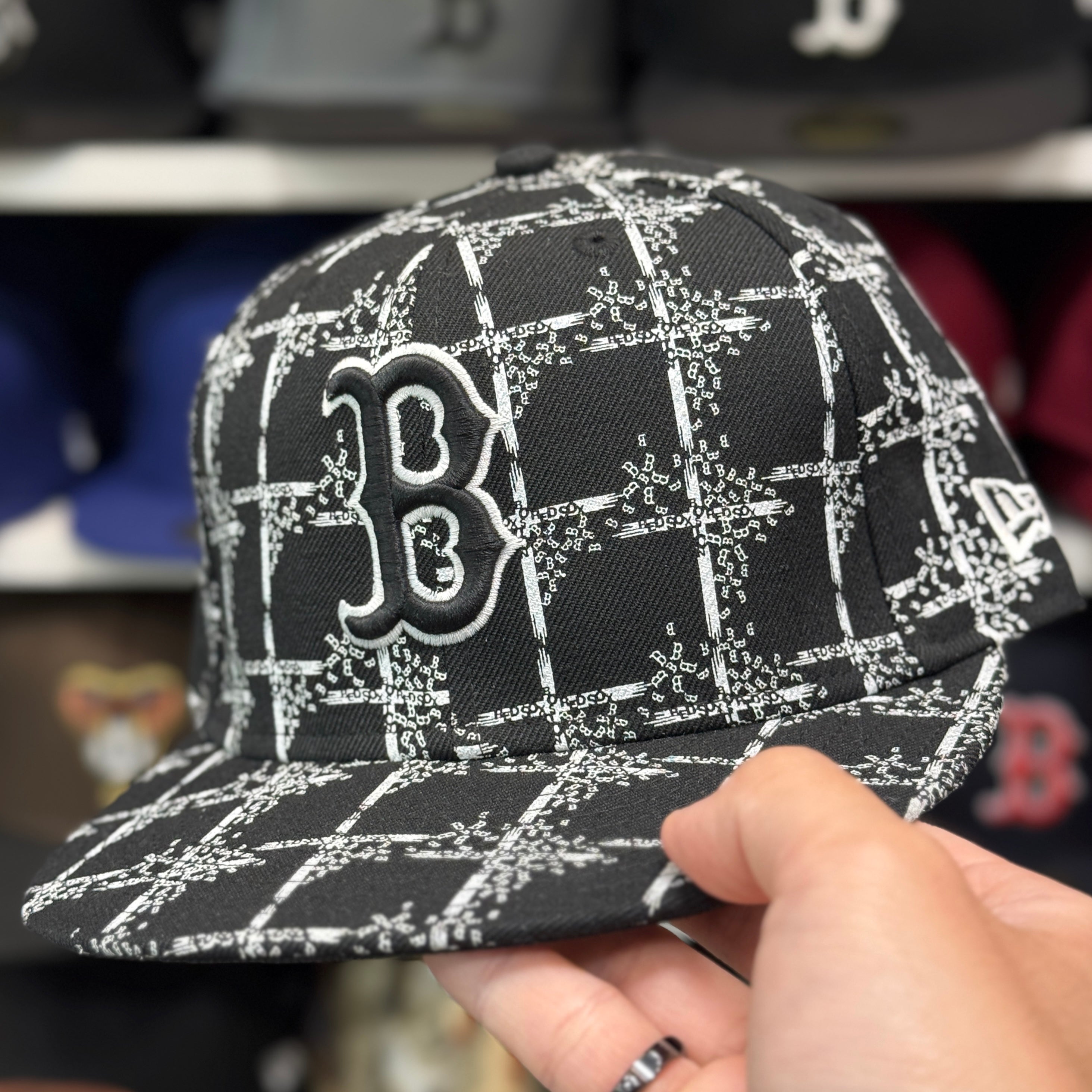 New Era Boston Red Sox 'Vanity Plaid' Black 59FIFTY Fitted Hat - Product Image