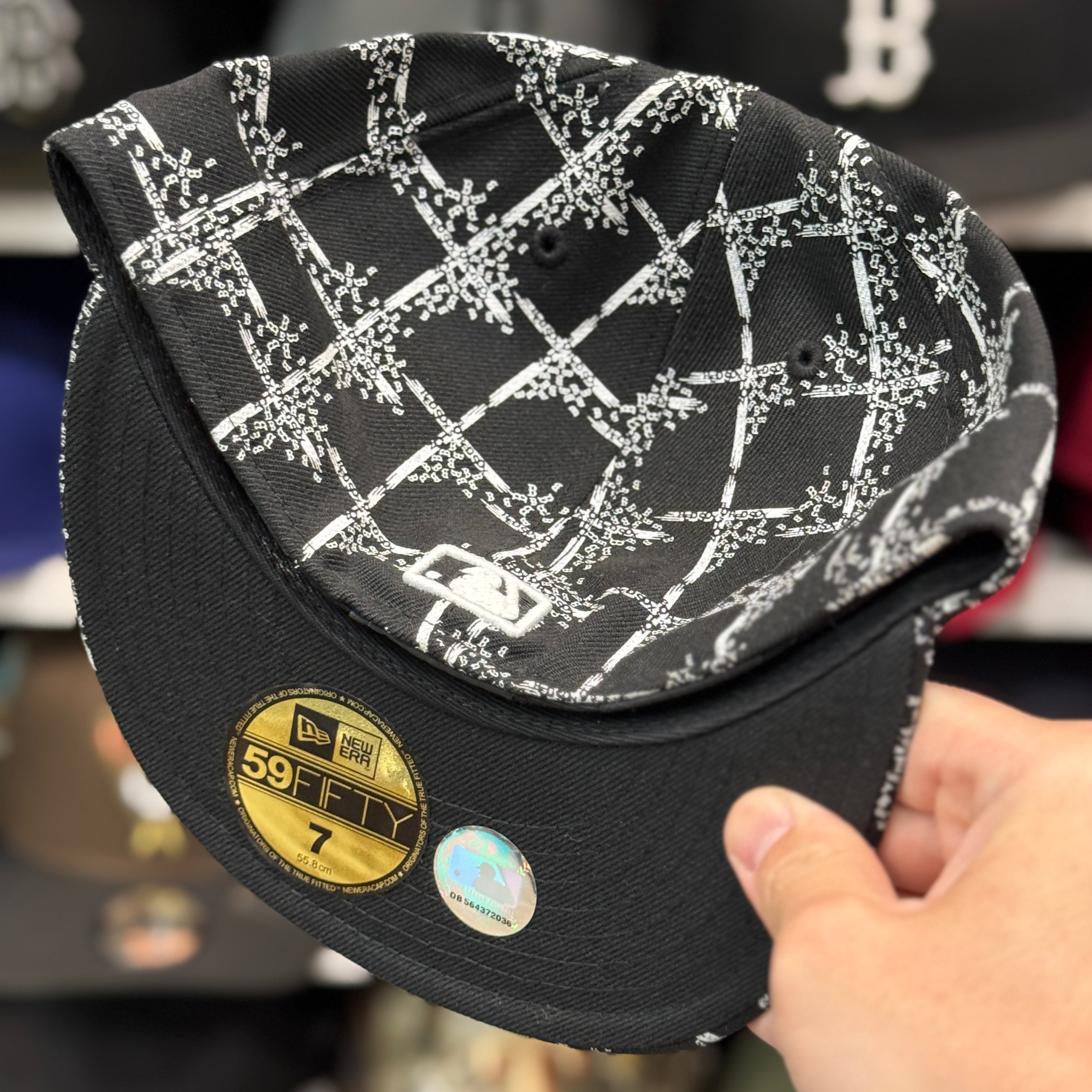 New Era Boston Red Sox 'Vanity Plaid' Black 59FIFTY Fitted Hat - Product Image