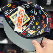 Boston Red Sox 'All Over Monogram' Black American Needle Fitted Hat - Product Image