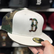 New Era Boston Red Sox 'Studded Camouflage' White 59FIFTY Fitted Hat - Product Image