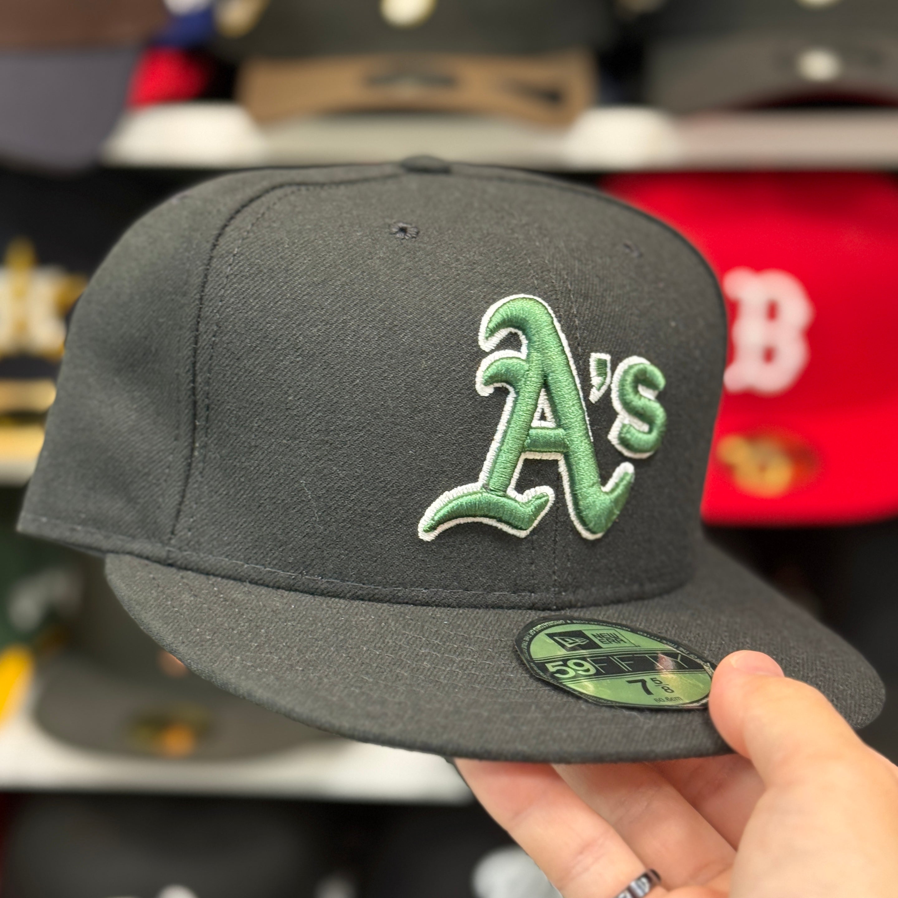 New Era Oakland Athletics Black 59FIFTY Fitted Hat - Product Image