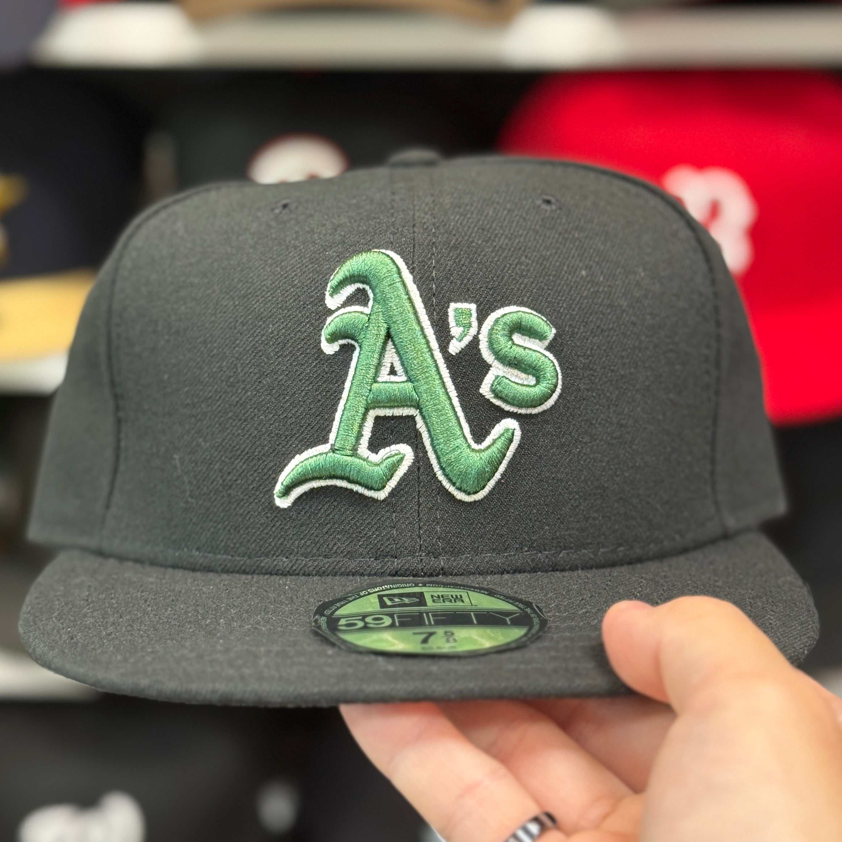 New Era Oakland Athletics Black 59FIFTY Fitted Hat - Product Image