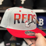 Cincinnati Reds Grey/Red Vintage Snapback