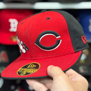 New Era Cincinnati Reds 'Dual Logo' Red/Black 59FIFTY Fitted Hat - Product Image