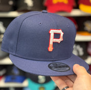 New Era Pittsburgh Pirates 'Red Fade' Navy 9FIFTY Snapback - Product Image