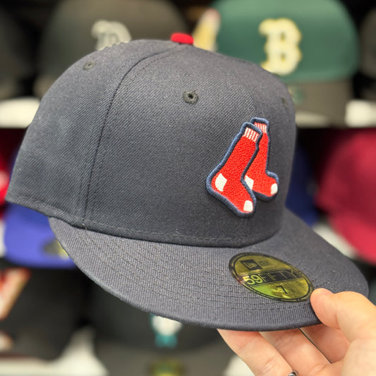 New Era Boston Red Sox 'Socks Logo' 59FIFTY Fitted Hat | Navy