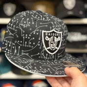 Oakland Raiders 'Coaches Route' Black Reebok Fitted Hat - Product Image