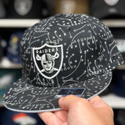 Oakland Raiders 'Coaches Route' Black Reebok Fitted Hat - Product Image