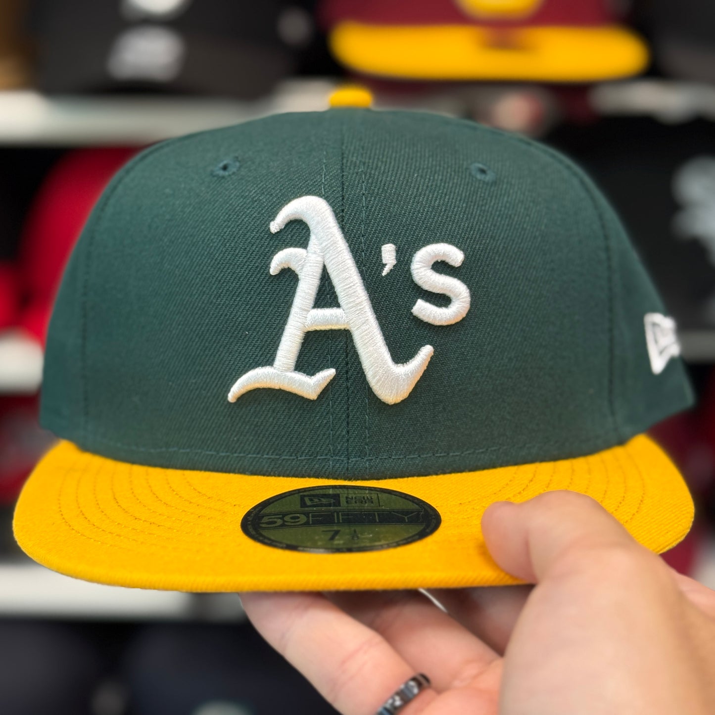 New Era Oakland Athletics 59FIFTY Fitted Hat | Green/Yellow