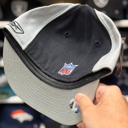 Oakland Raiders Black/Silver Reebok Fitted Hat - Product Image