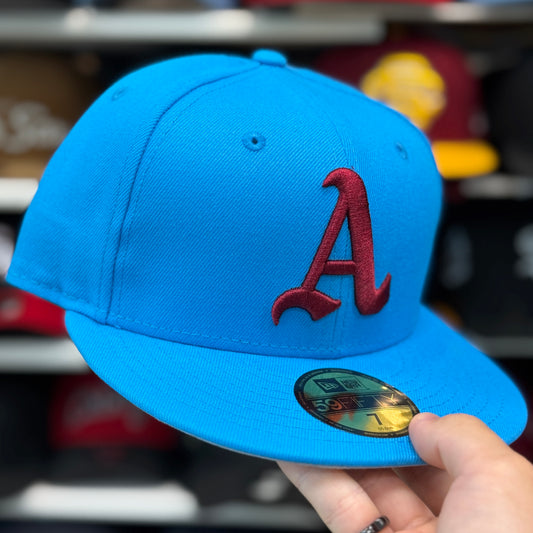 New Era Oakland Athletics 59FIFTY Fitted Hat | Blue/Blood