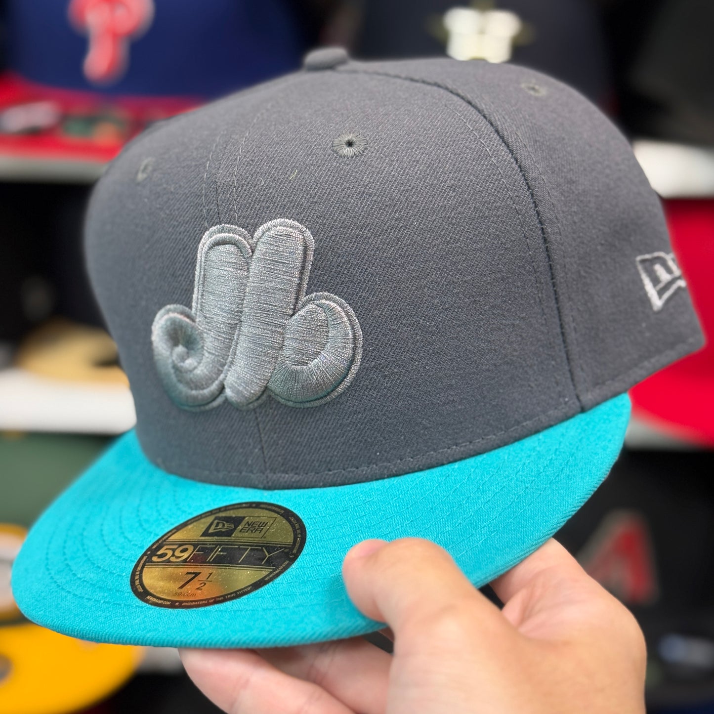 New Era Montreal Expos 59FIFTY Fitted Hat | Gray/Teal