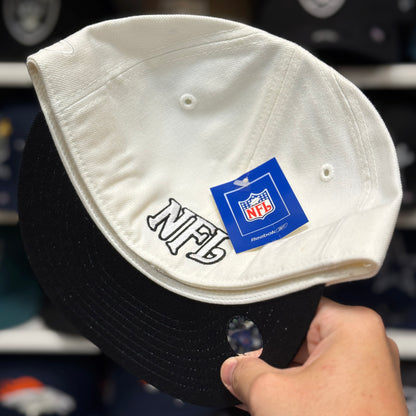 Oakland Raiders White Reebok Fitted Hat - Product Image