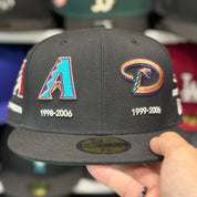 New Era Arizona Diamondbacks 'Historical Logo Series' Black 59FIFTY Fitted Hat - Product Image