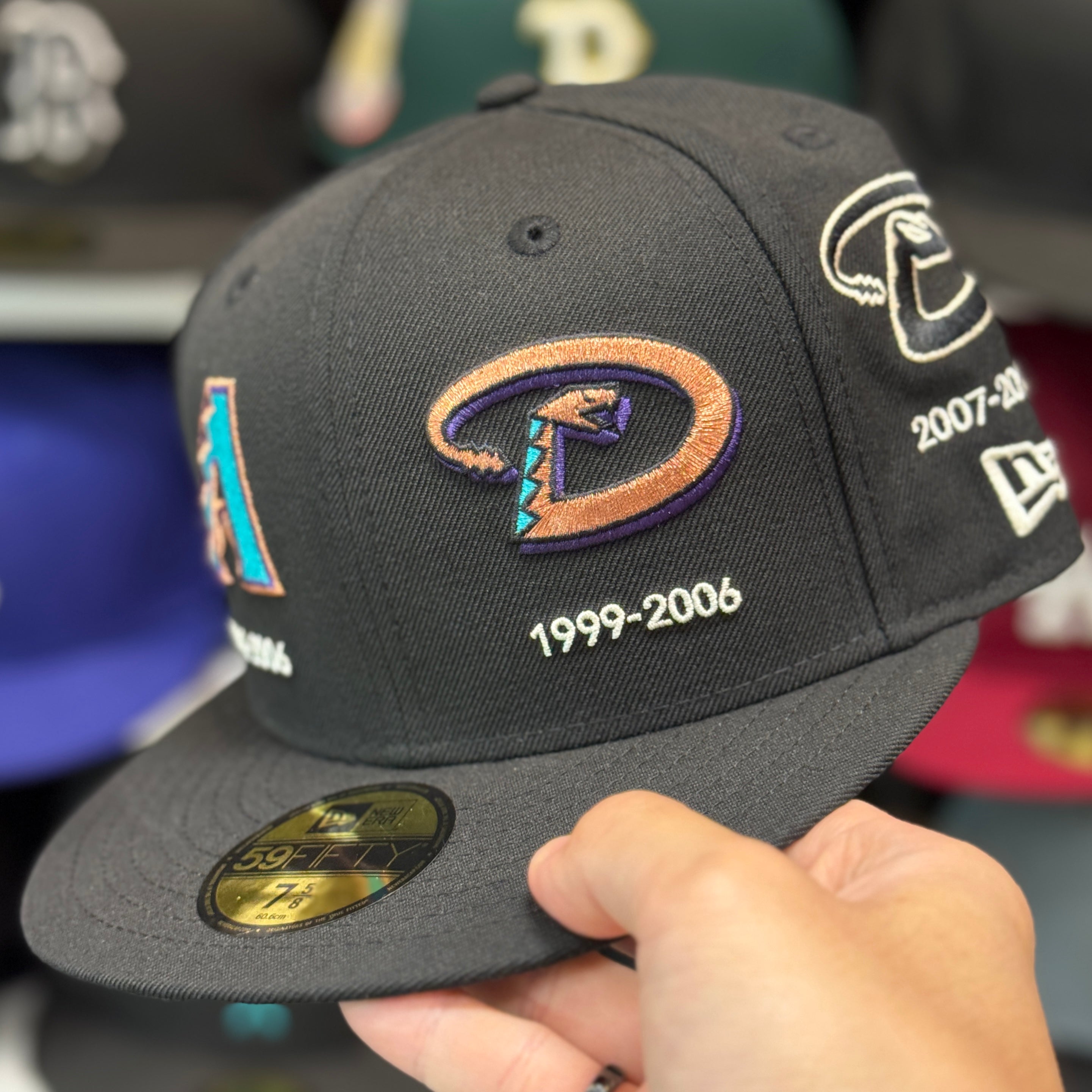 New Era Arizona Diamondbacks 'Historical Logo Series' Black 59FIFTY Fitted Hat - Product Image