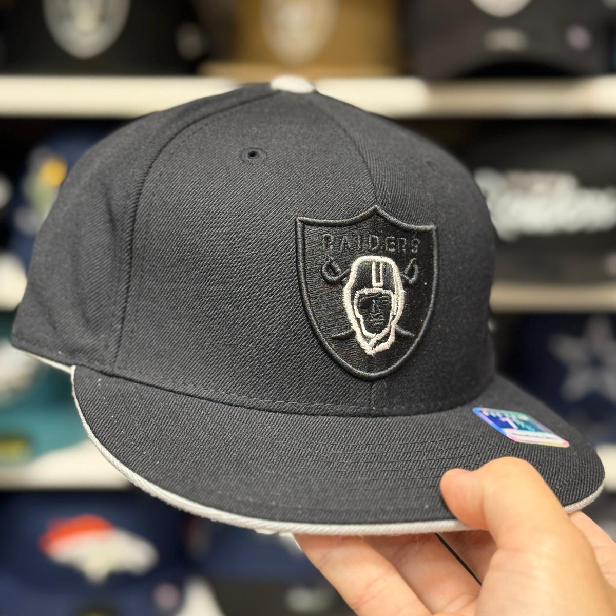 Oakland Raiders Black Reebok Fitted Hat - Product Image