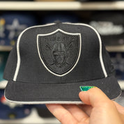 Oakland Raiders Black Reebok Fitted Hat - Product Image