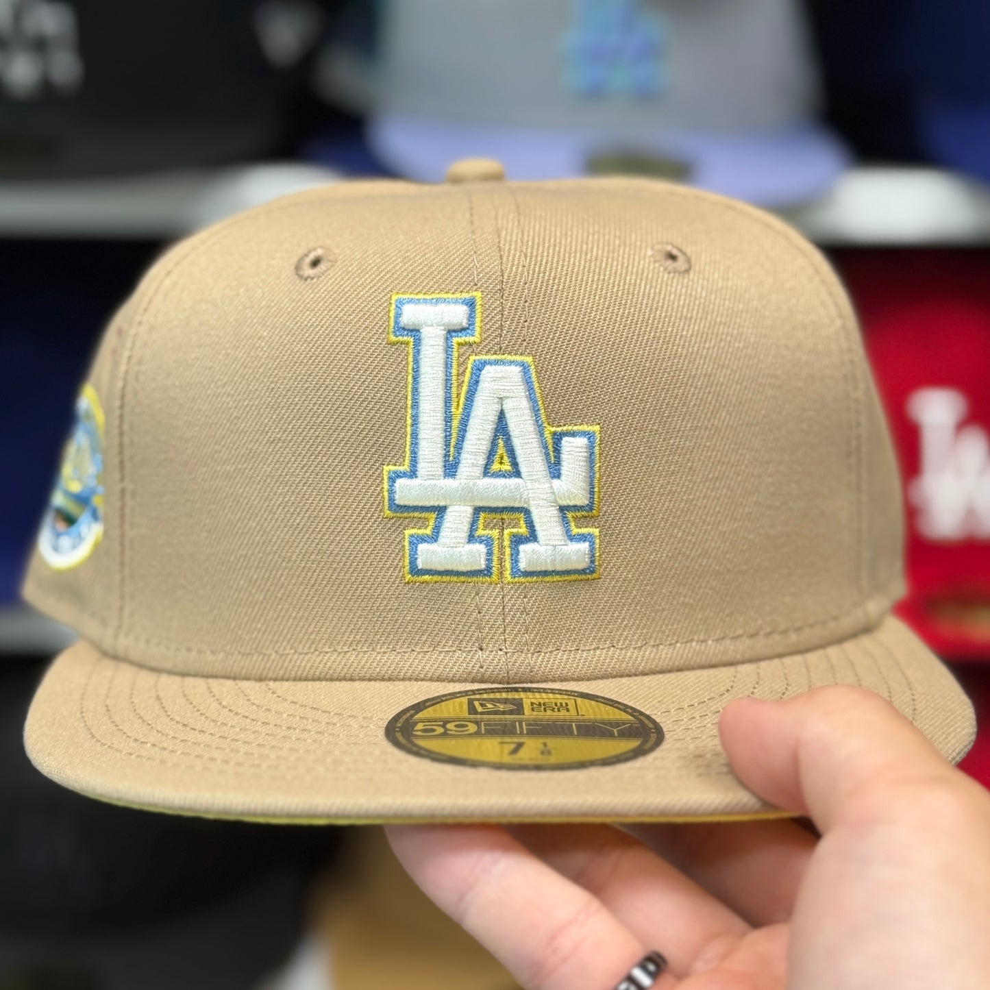New Era Los Angeles Dodgers 'Floral 50th Anniversary' 59FIFTY Fitted Hat | Beige