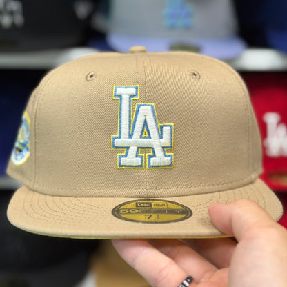 New Era Los Angeles Dodgers 'Floral 50th Anniversary' 59FIFTY Fitted Hat | Beige