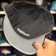 Oakland Raiders 'Micro Dot' Grey/Black Reebok Fitted Hat - Product Image