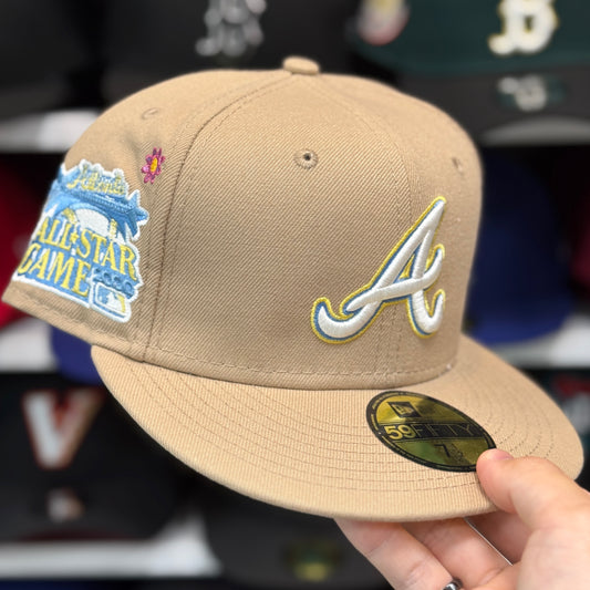 New Era Atlanta Braves 'Floral 2000 All Star Game' 59FIFTY Fitted Hat | Beige