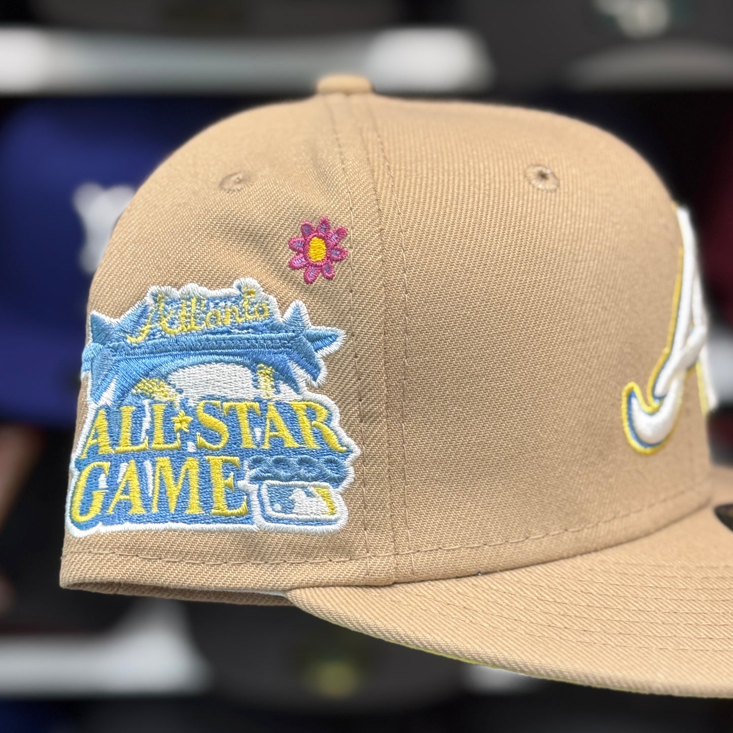 New Era Atlanta Braves 'Floral 2000 All Star Game' 59FIFTY Fitted Hat | Beige