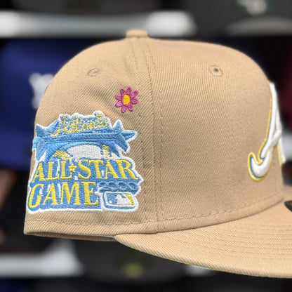 New Era Atlanta Braves 'Floral 2000 All Star Game' 59FIFTY Fitted Hat | Beige