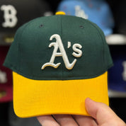 Youth Oakland Athletics Green/Yellow FlexFit Baseball Cap - Product Image