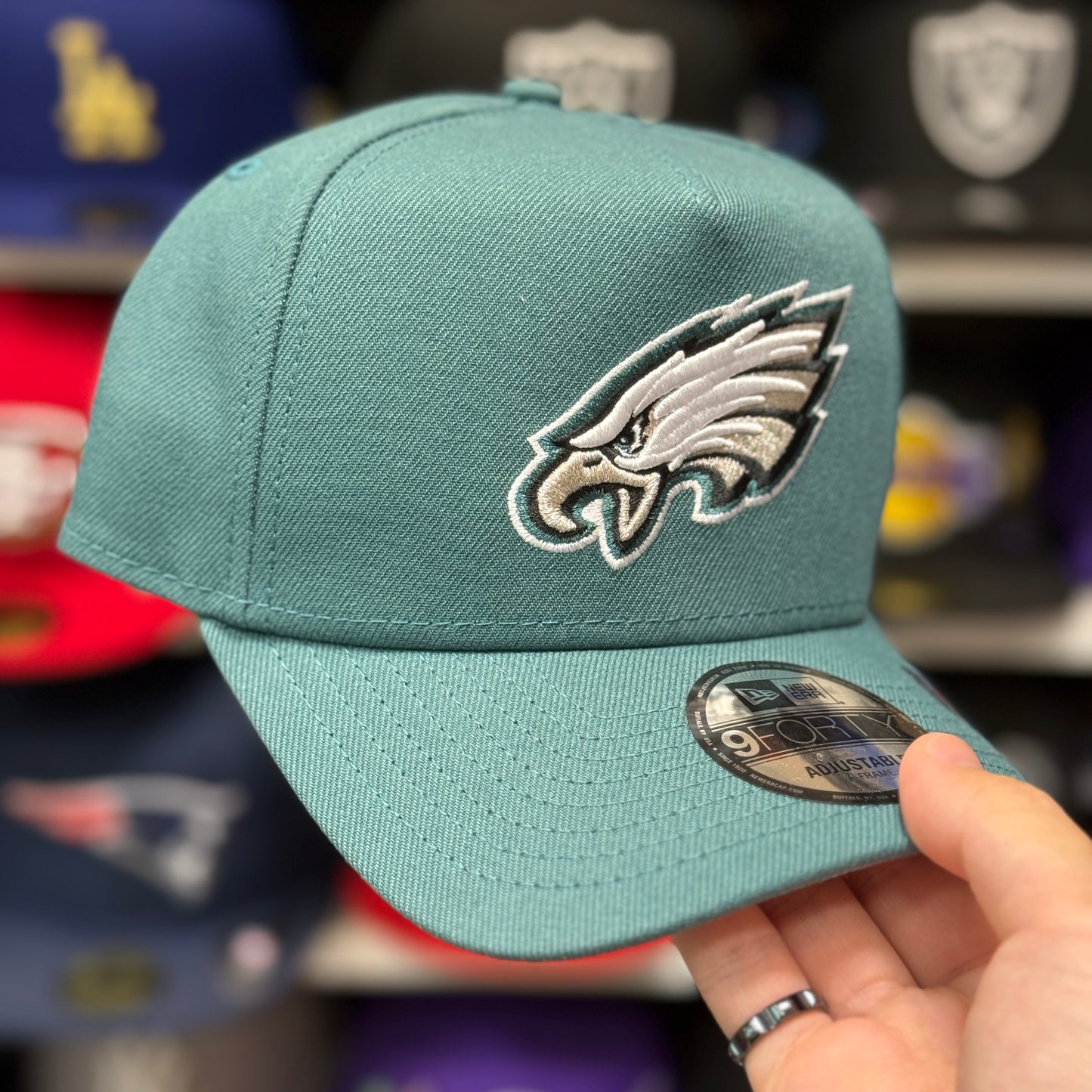 New Era Philadelphia Eagles A-Frame Green/White 9FORTY Snapback
