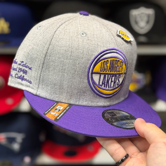 New Era Los Angeles Lakers 'Draft Day' 9FIFTY Snapback | Gray/Purple