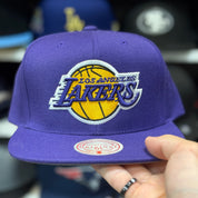 Los Angeles Lakers Purple Mitchell & Ness Snapback - Product Image