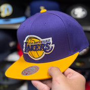 Los Angeles Lakers Purple/Yellow Mitchell & Ness Snapback - Product Image