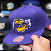Los Angeles Lakers Purple Mitchell & Ness Snapback - Product Image