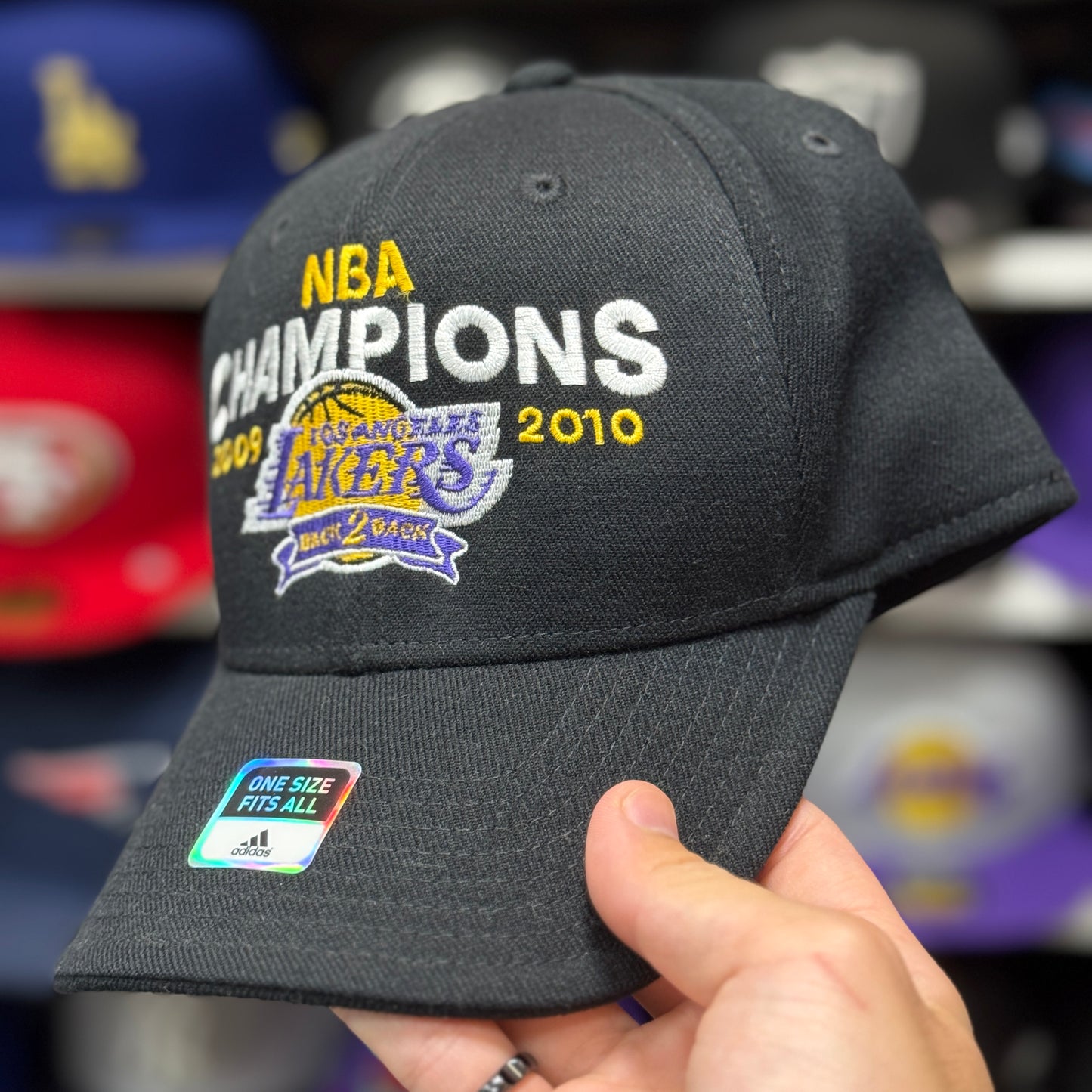 Los Angeles Lakers '09-10 NBA Champions' Adidas Ball Cap | Black
