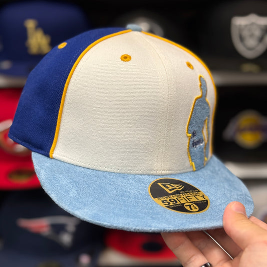 New Era Los Angeles Lakers 'Suede NBA Logo' 59FIFTY Fitted Hat | Light Blue