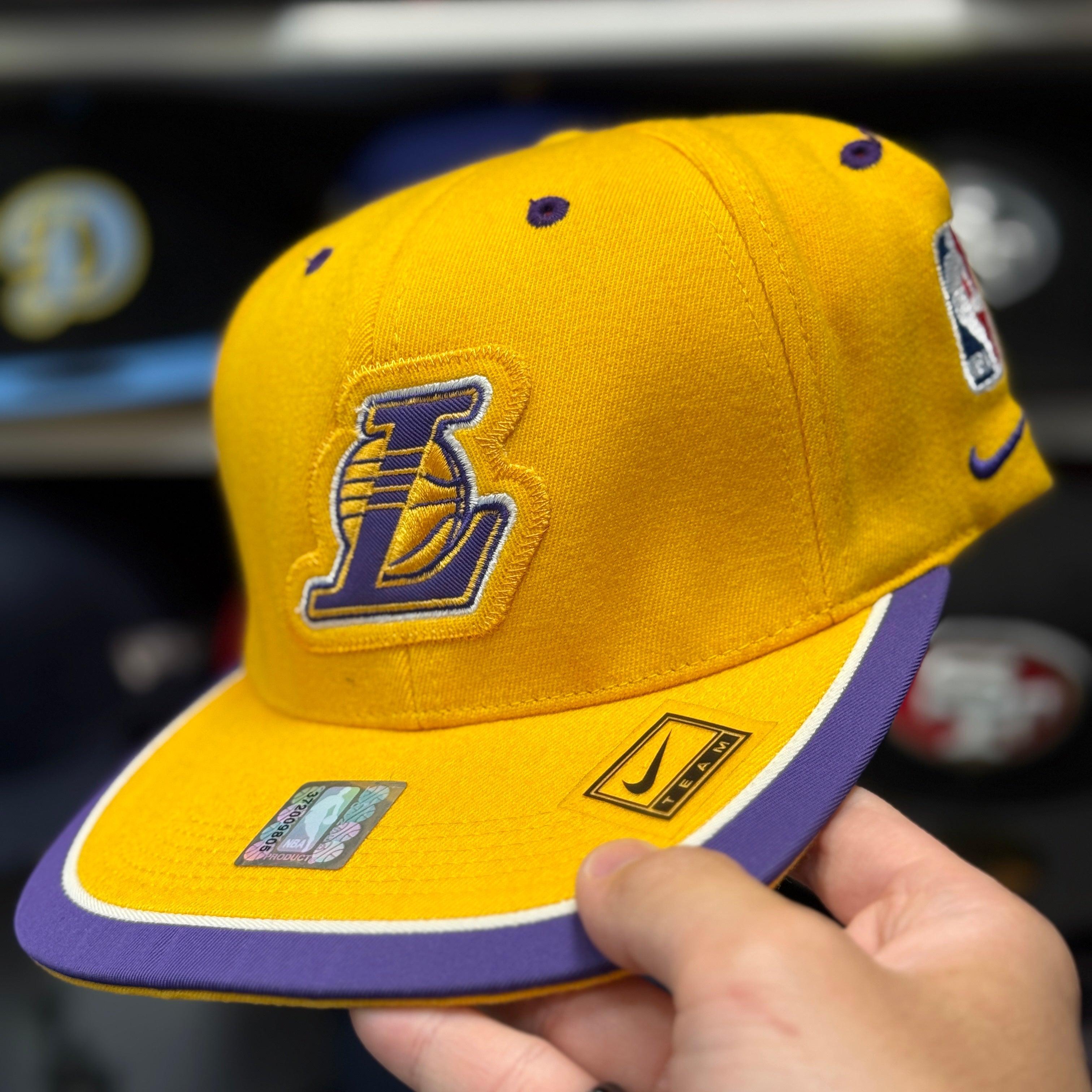 Los Angeles Lakers Nike Fitted Hat | Yellow/Purple - Product Image