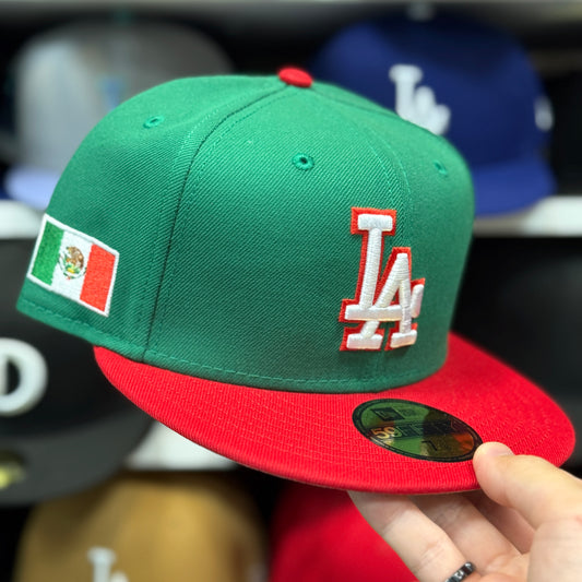 New Era Los Angeles Dodgers 'Mexico Flag' 59FIFTY Fitted Hat | Green/Red