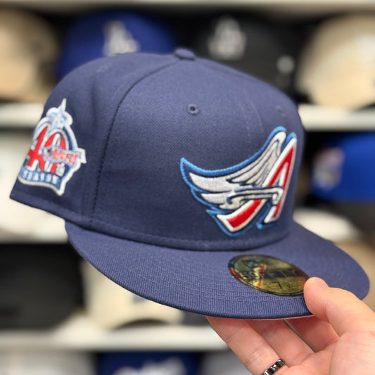 New Era Los Angeles Angels '40th Season Anniversary' Patch 59FIFTY Fitted Hat | Navy