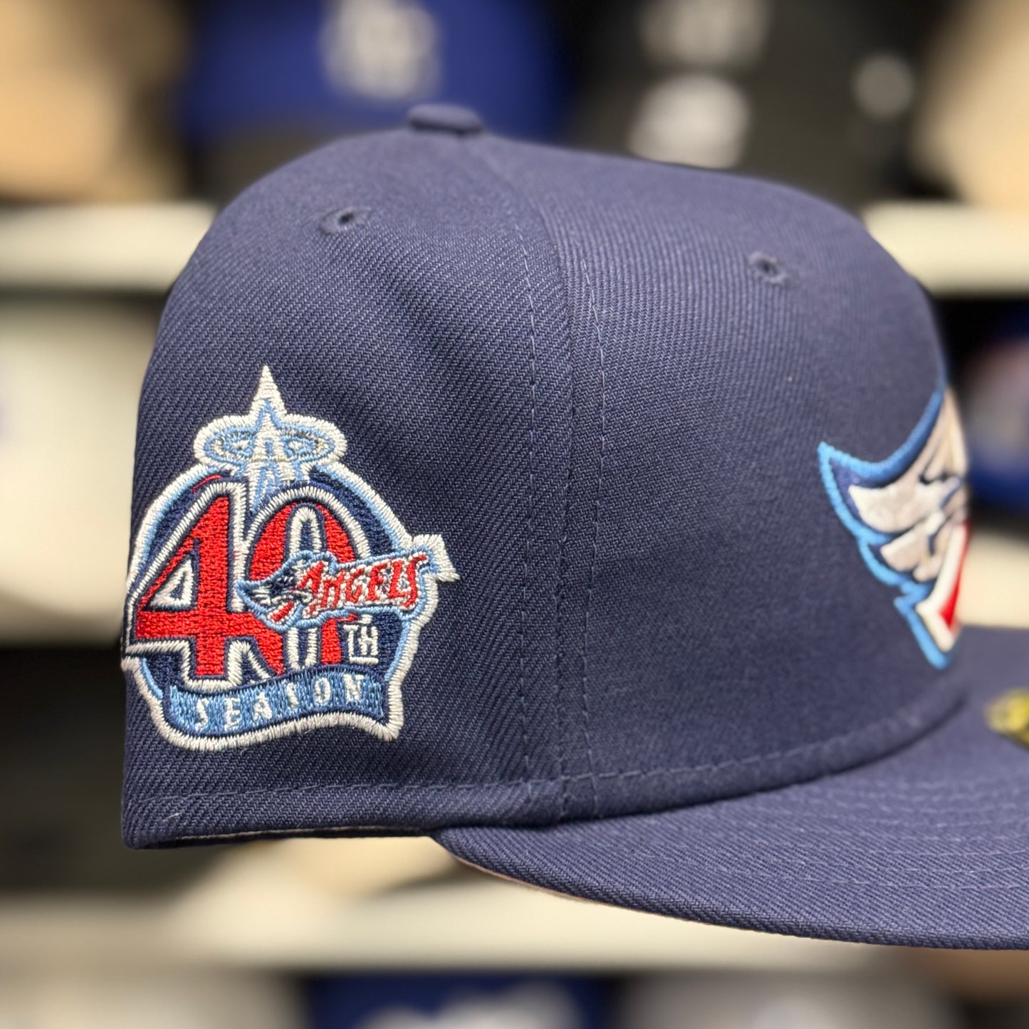 New Era Los Angeles Angels '40th Season Anniversary' Patch 59FIFTY Fitted Hat | Navy