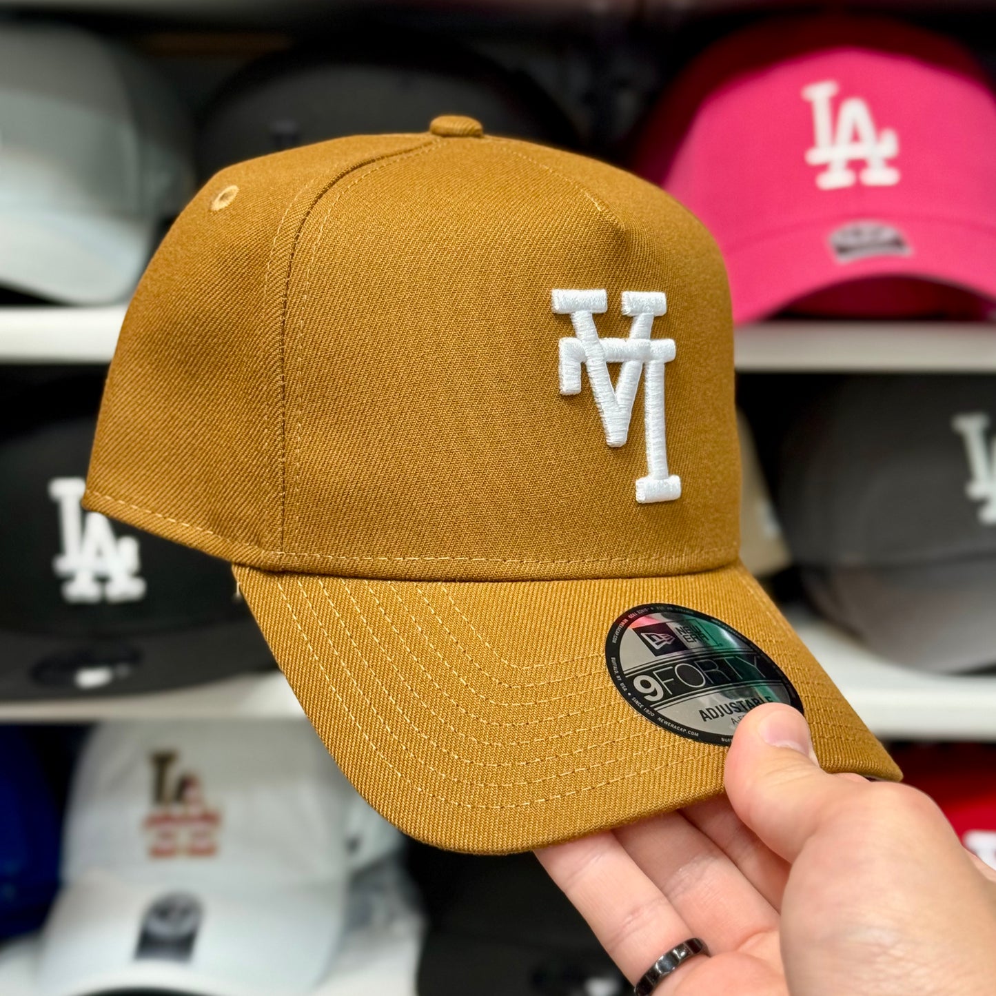 LA Dodgers Upside Down Reversible A-Frame Snapback | New Era 9FORTY | Caramel