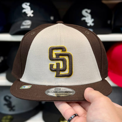 San Diego Padres Two-Tone Snapback | New Era 9FIFTY Adjustable | Brown/Tan