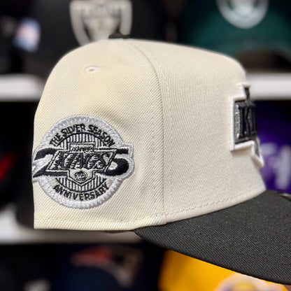 LA Kings '25th Anniversary' A-Frame Snapback | New Era 9FORTY | Ivory/Black