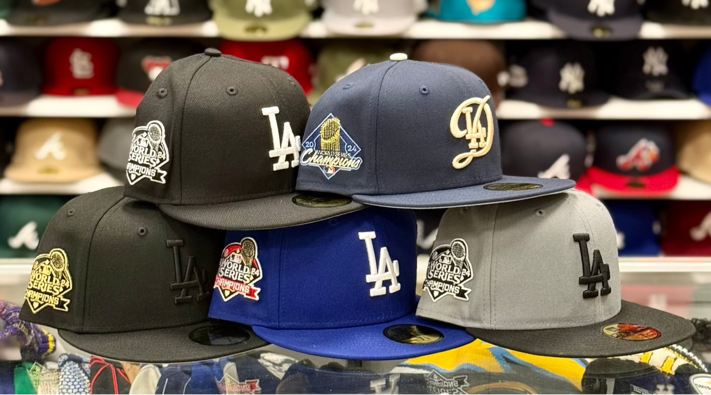 New Era Los Angeles Dodgers '2024 World Series' Navy 9FIFTY Snapback - Product Image