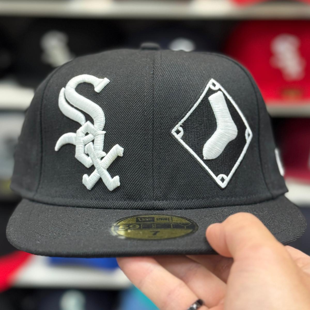 New Era Chicago White Sox 'Dual Logo' Black 59FIFTY Fitted Hat - Product Image