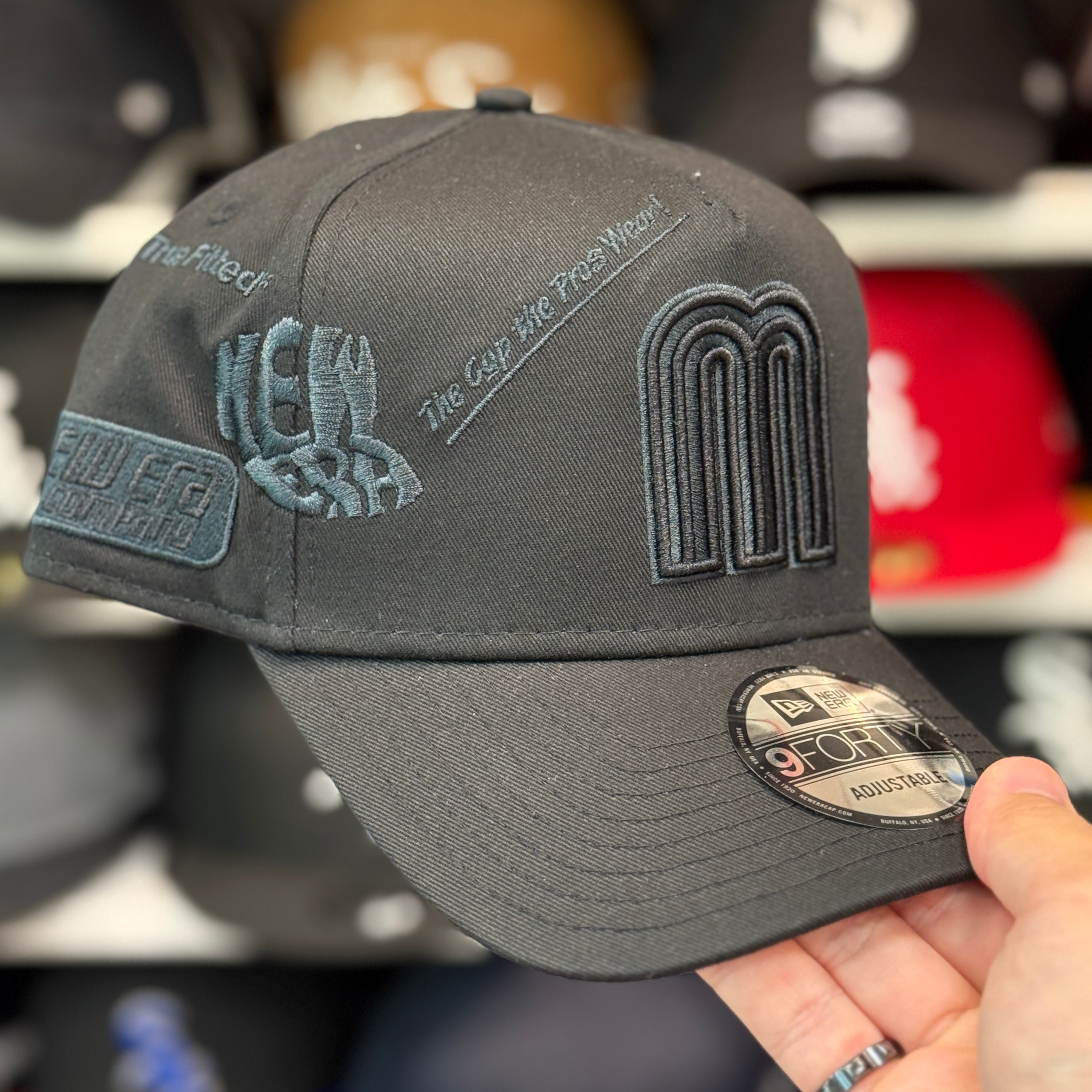 New Era Mexico WBC'NE Anniversary' A-Frame All Black 9FORTY Snapback - Product Image