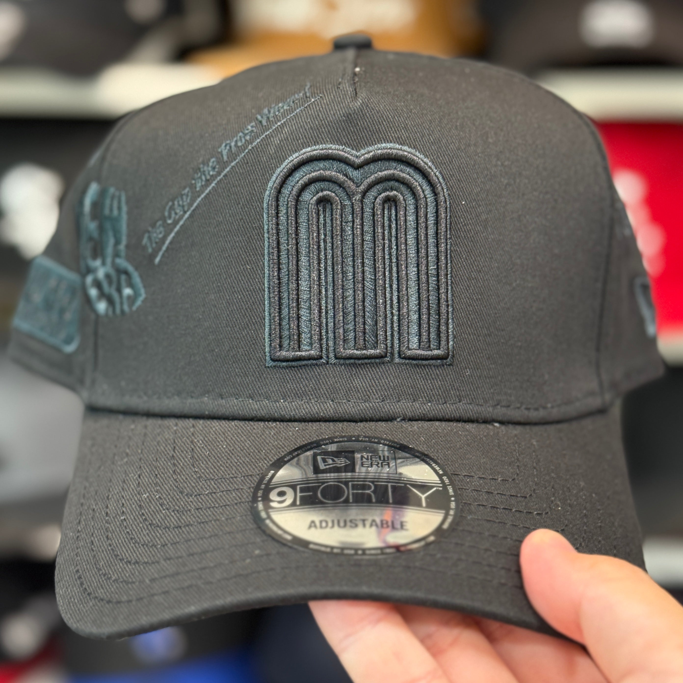 New Era Mexico WBC'NE Anniversary' A-Frame All Black 9FORTY Snapback - Product Image