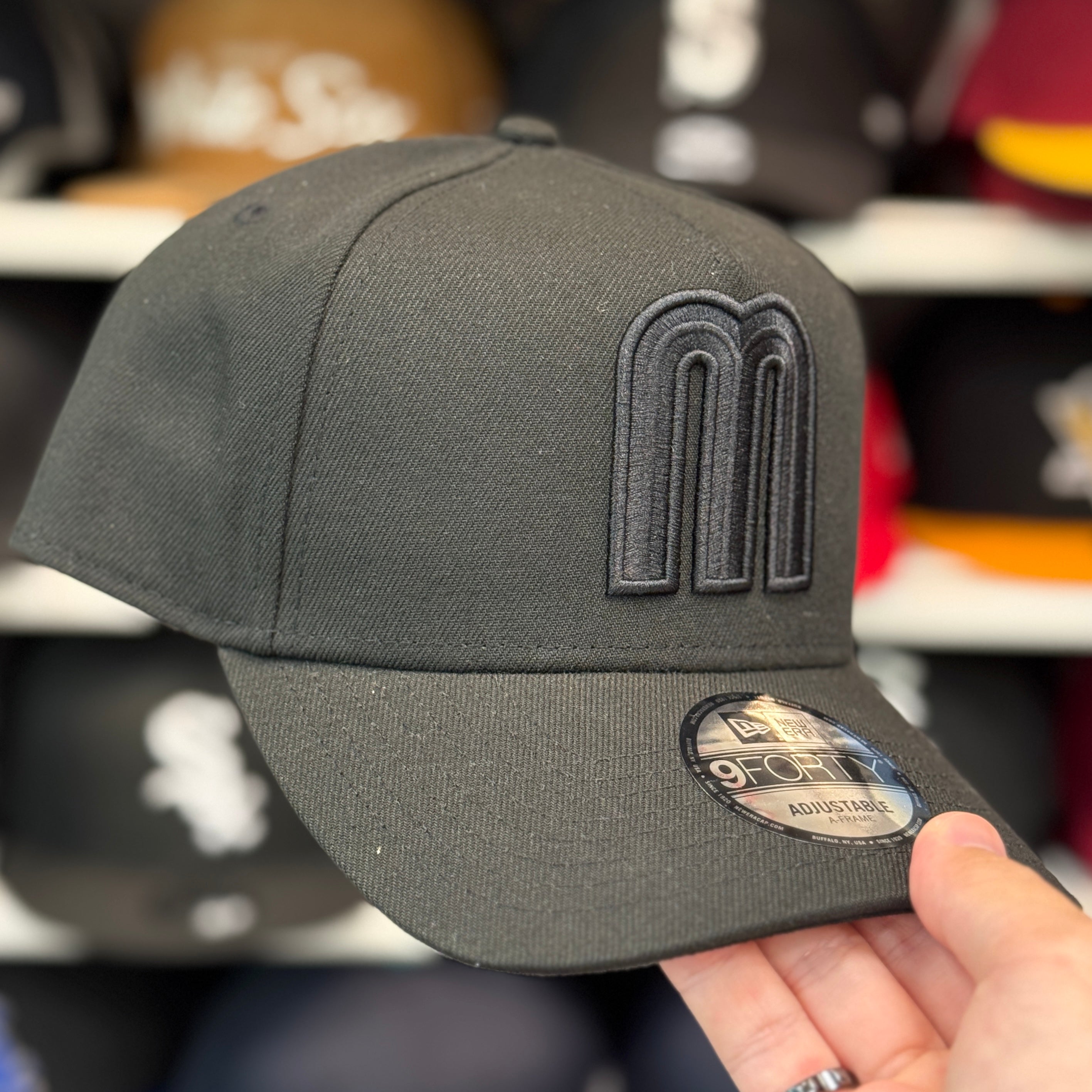 New Era Mexico World Baseball Classics A-Frame All Black 9FORTY Snapback - Product Image