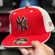 New Era New York Yankees Creme/Red 59FIFTY Fitted Hat - Product Image