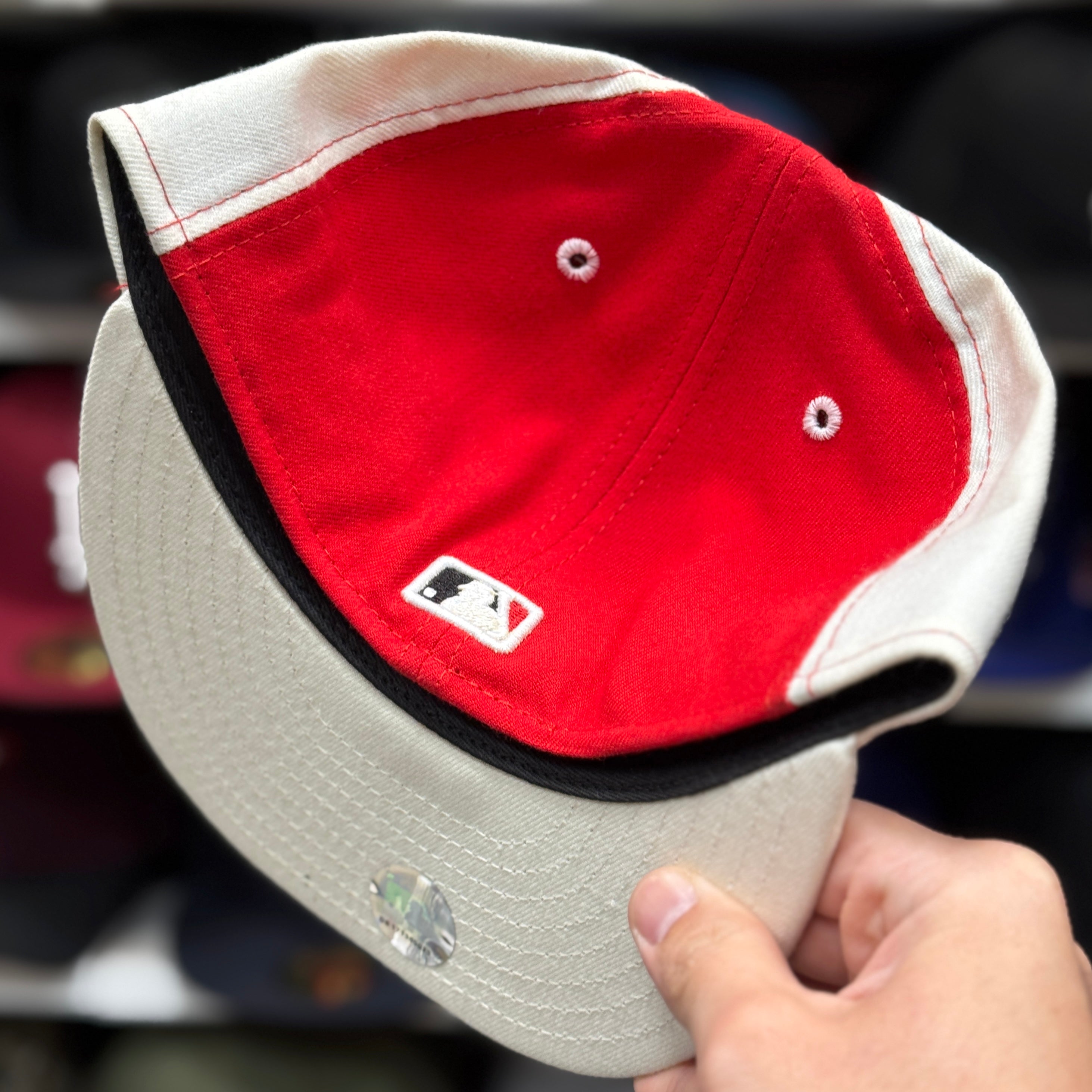 New Era New York Yankees Creme/Red 59FIFTY Fitted Hat - Product Image