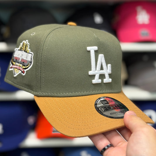 New Era Los Angeles Dodgers '40th Anniversary' A-Frame 9FORTY Snapback Olive/Tan